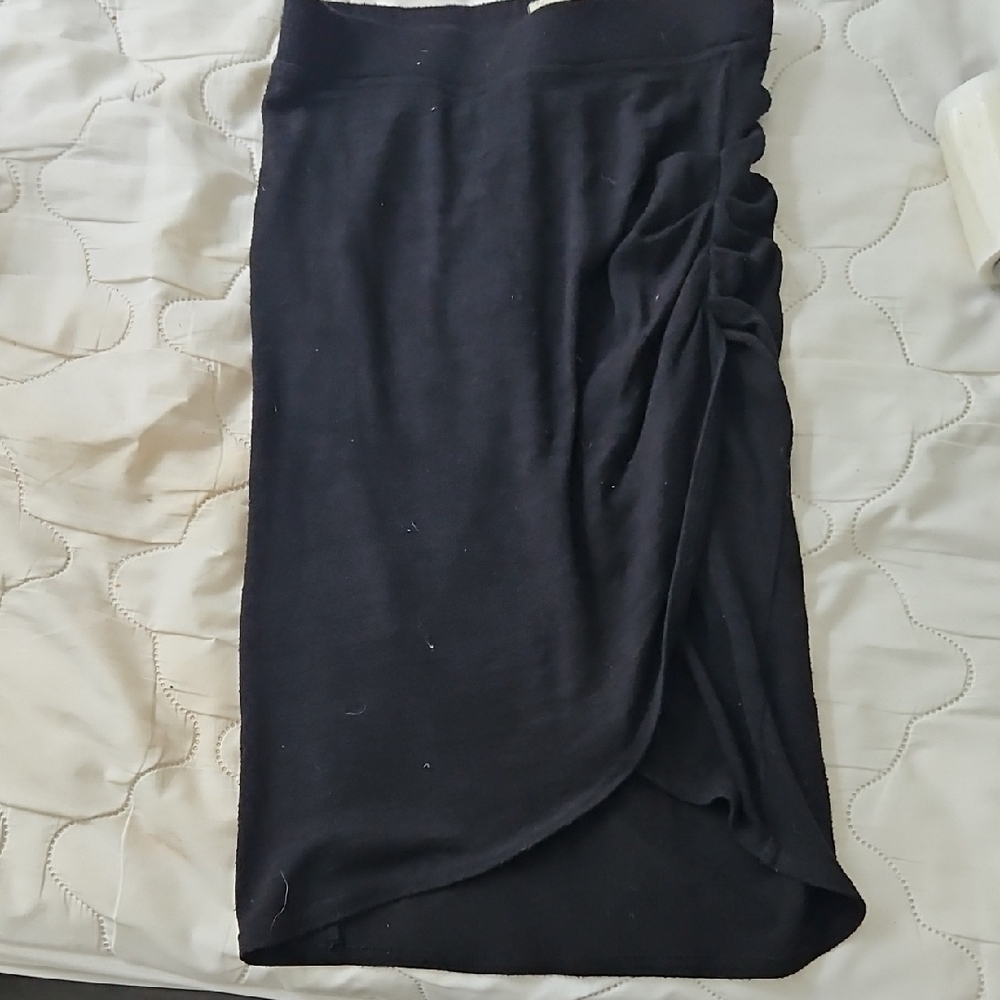 Wilfred Black Midi Wrap Skirt